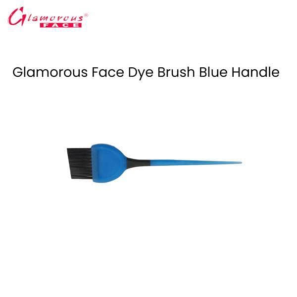 Glamorous Hair Dye Brush with Blue Handle for Precise Application