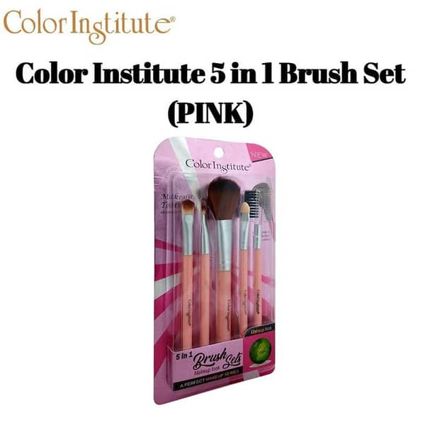 Color Institute 5-in-1 Retractable Brush Set in Pink