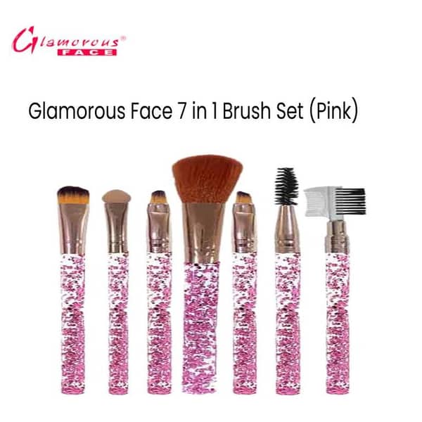 Glamorous Face 7 in 1 Brush Set (Pink)