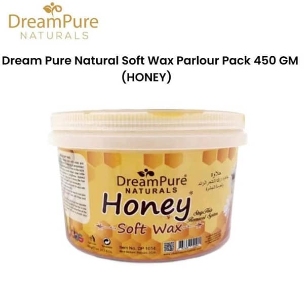 Dream Pure Natural Honey Soft Wax 450 GM - Ideal for Professional and Home Use