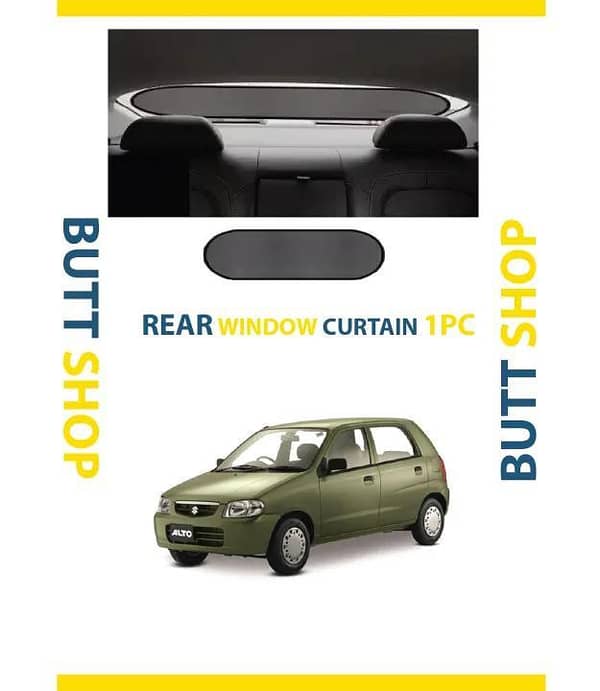 Black Rear Window Sunshade for Suzuki Alto - Easy Installation and Durable Design