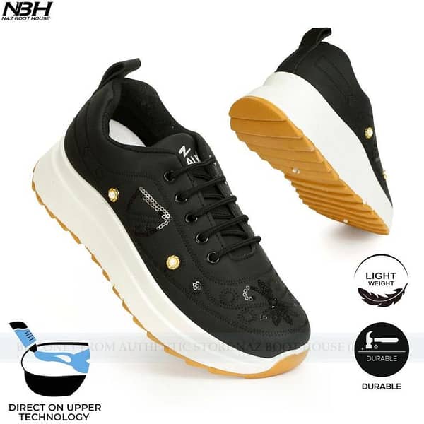 NBH Shoes For Girls - Stylish Thick Soul Sneakers For Girls - Sneakers For Girls High Sole - Ladies Shoes - Comfortable Lightweight Shoes For Women - Party Wear And Casual Joggers For Girls - Women's Shoes - Sneakers For Women - Best Gift For Girls