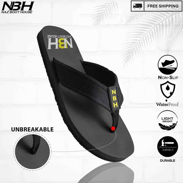 Naaz Boot House Men's Non-Slip Flip Flops - Lightweight and Durable Slippers for Boys - Ideal Daily Wear Chappals - Great Gift for Boys