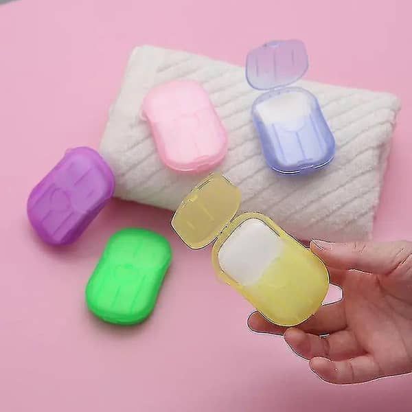 (Set of 3) Portable Disposable Soap Paper Sheets for Hand Washing – Ideal for Travel, Camping, and Outdoor Activities.