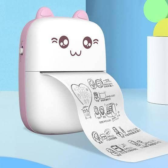 Pocket Inkless Mini Printer - Thermal Portable Bluetooth Wireless Mini Printer For Kids Pocket Printer, Mini Printer with Fast Paper Output for Photos And Images.