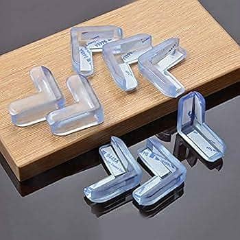 (4Pcs) Edge Protector for Furniture Table Corner Guards for Sharp Edges Silicon Corner Protector for Sharp Edges Gel Table Corner Protector and Soft PVC Transparent Corner