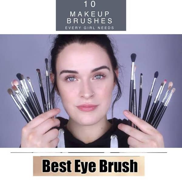 10-Piece Eye Makeup Brush Set for Women - Eyeshadow and Cosmetic Brush Tools