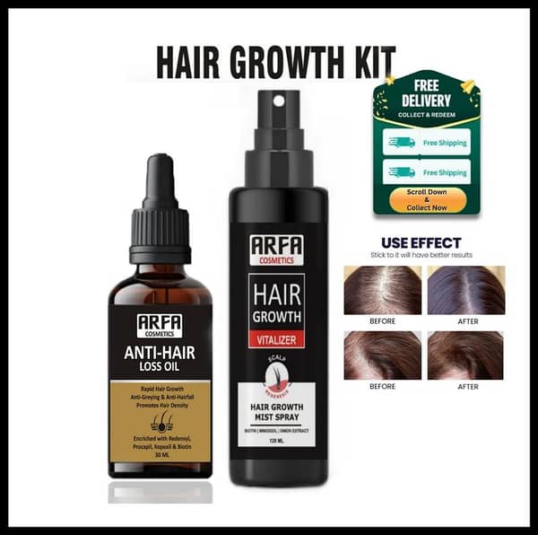 Arfa Cosmetics  Hair Growth Kit  Hair Growth Vitalizer Minixodil Spray  Hair growth Serum  Hair Care Products All hairs types use