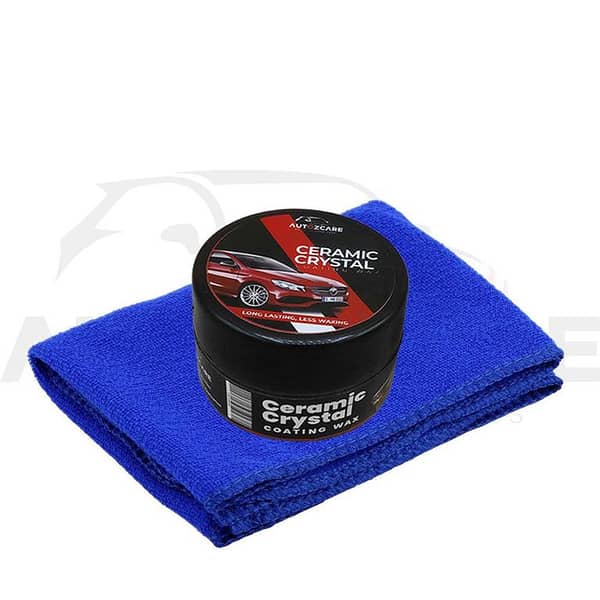 AutozCare Ceramic Crystal Coating Wax - 100ml with Microfiber Towel (Set of 2)