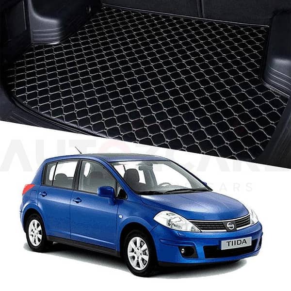 Nissan Tiida 7D Custom Car Trunk Mat - Model 2004-2011