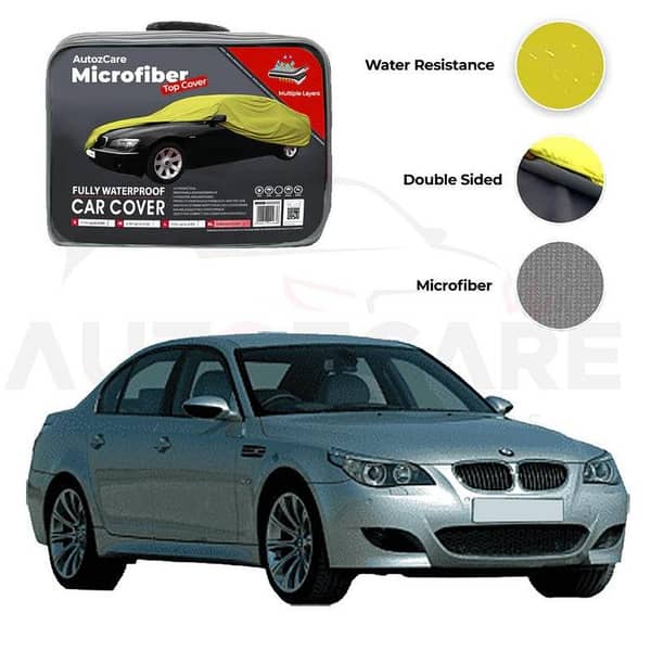 BMW 5 Series Microfiber Car Cover for Models 2003-2010 - Waterproof and Weather-Resistant