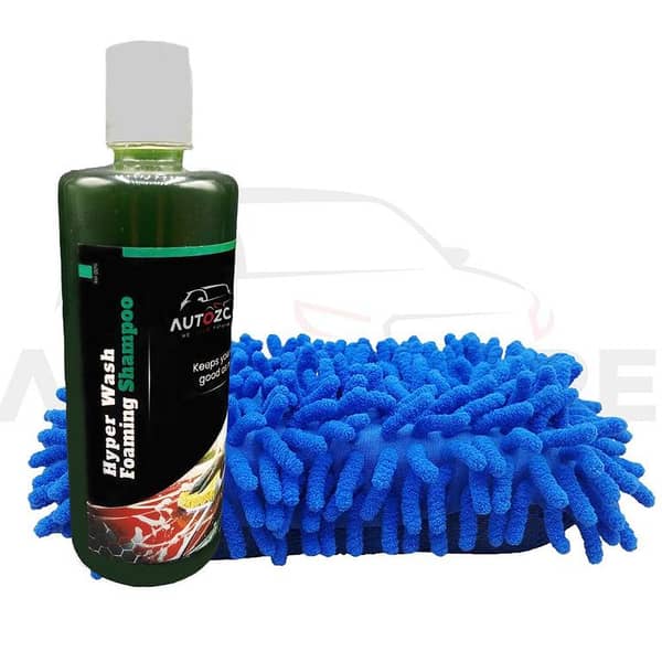 AutozCare Hyper Wash Foaming Shampoo with Sponge Pad - 2 Pack