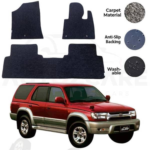 Toyota Hilux Surf Genuine Fitting Carpet Floor Mat 3PCS - Model 1990-2002