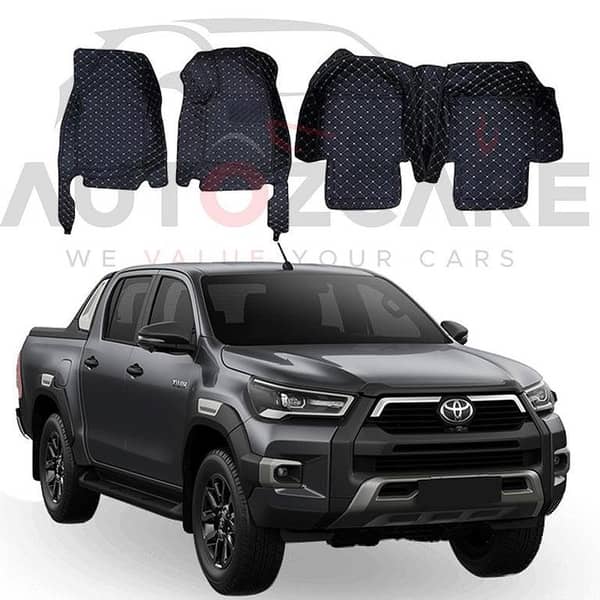 7D Floor Mats for Toyota Hilux Vigo, Revo, and Rocco (2016-2025)