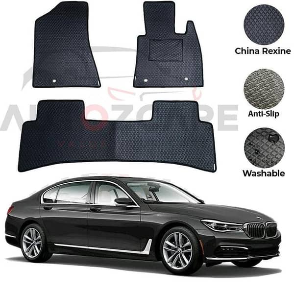 BMW 7 Series Rexine Floor Mats Set of 5 for Models 2016-2022