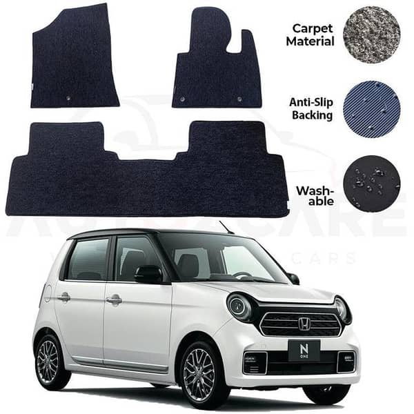 Honda N One Carpet Floor Mat Set - Genuine 3-Piece Fitting for Model Years 2020-2025