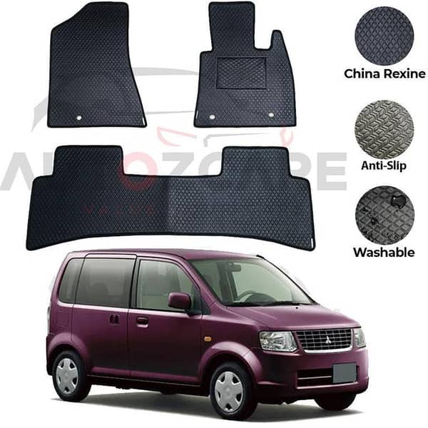 Mitsubishi EK Wagon Floor Mats - 2 Piece Set in China Rexine for 2006-2013 Models