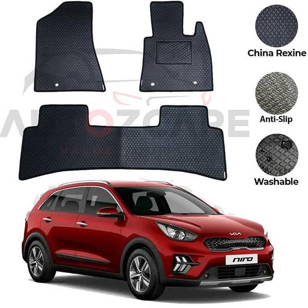 Kia Niro Rexine Floor Mats (3 Pieces) for Models 2016 to 2022