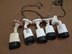 5 CCTV Camera Analogue Dahua Company only Cameras not Adabter