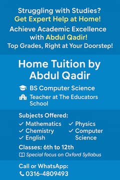 Home and Online Tutor