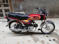 honda cd 70 red color in lush condition
