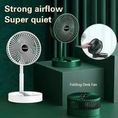 Folding Telescopic Floor Fan 3 Gears Summer Silent Desktop Retractable