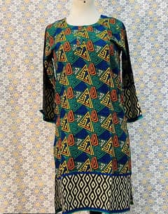 1 pcs linen stitched printed shirt