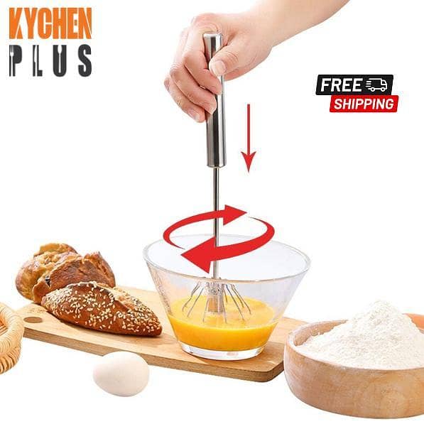 Egg Beater | Electric Beater| Stainless Steel Semi Automatic Egg Beater | Kitchen Utensil for Beating & Stirring | 7 Speed Egg Beater and Manual Egg Beater | Hand Push Beater