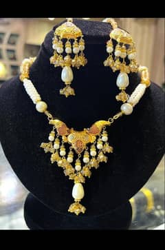 gold plated ring earrings necklace Sona ka pani