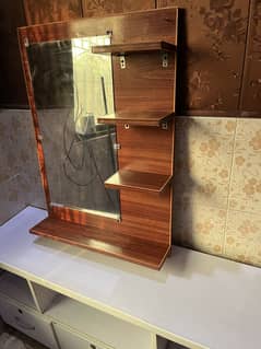 dressing table with wall mirror