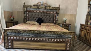 BED SET Double Bed+Side tables+Dressing Table