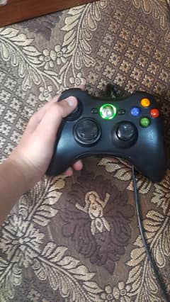 xbox 360 wired black controlller