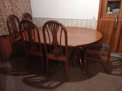 Dining Table 6 Chairs (Wooden Original)