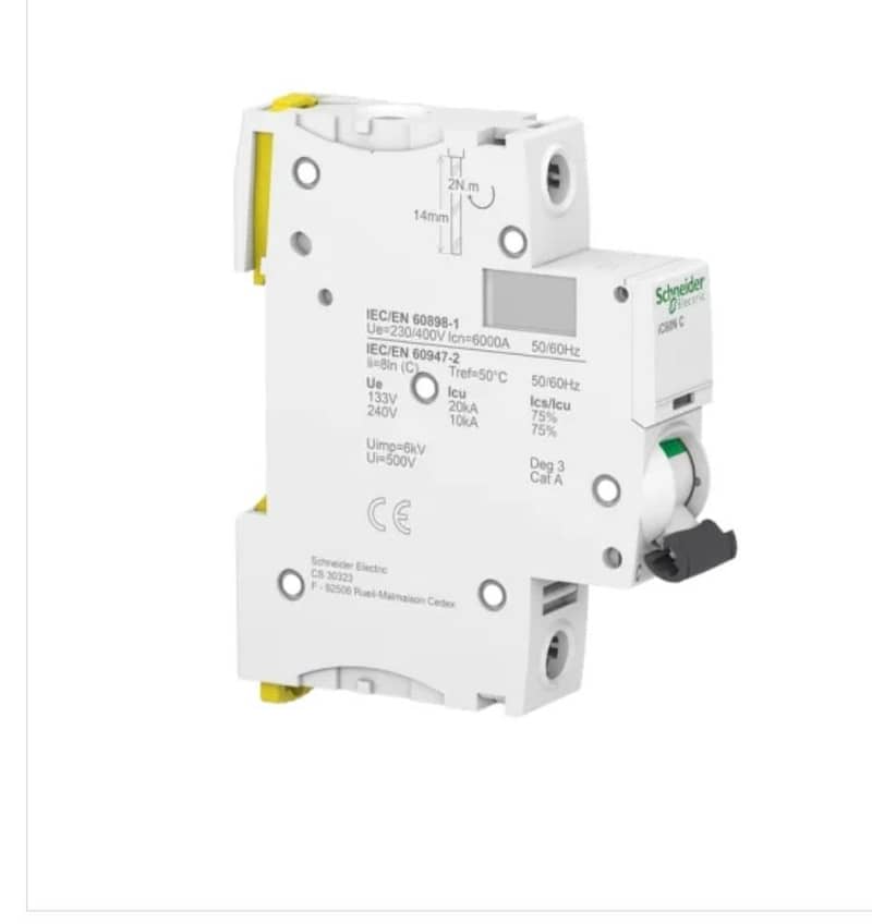 MCB IC60N , 1P 1A 10KA  "C"  Curve 1