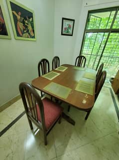 wood dining table 6 chairs