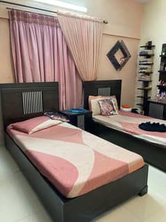 Complete Bedroom Furniture Set, 2 single Beds, and more