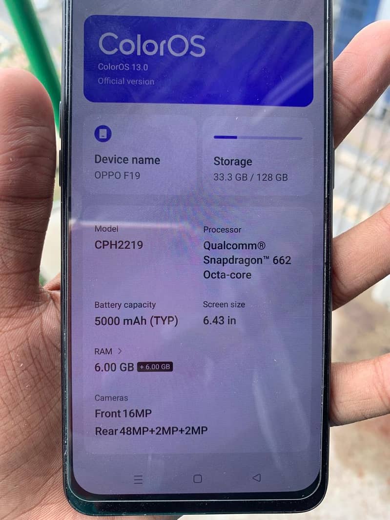 Oppo F19 6+6/128 10/10 with box charger  exchange possible 3