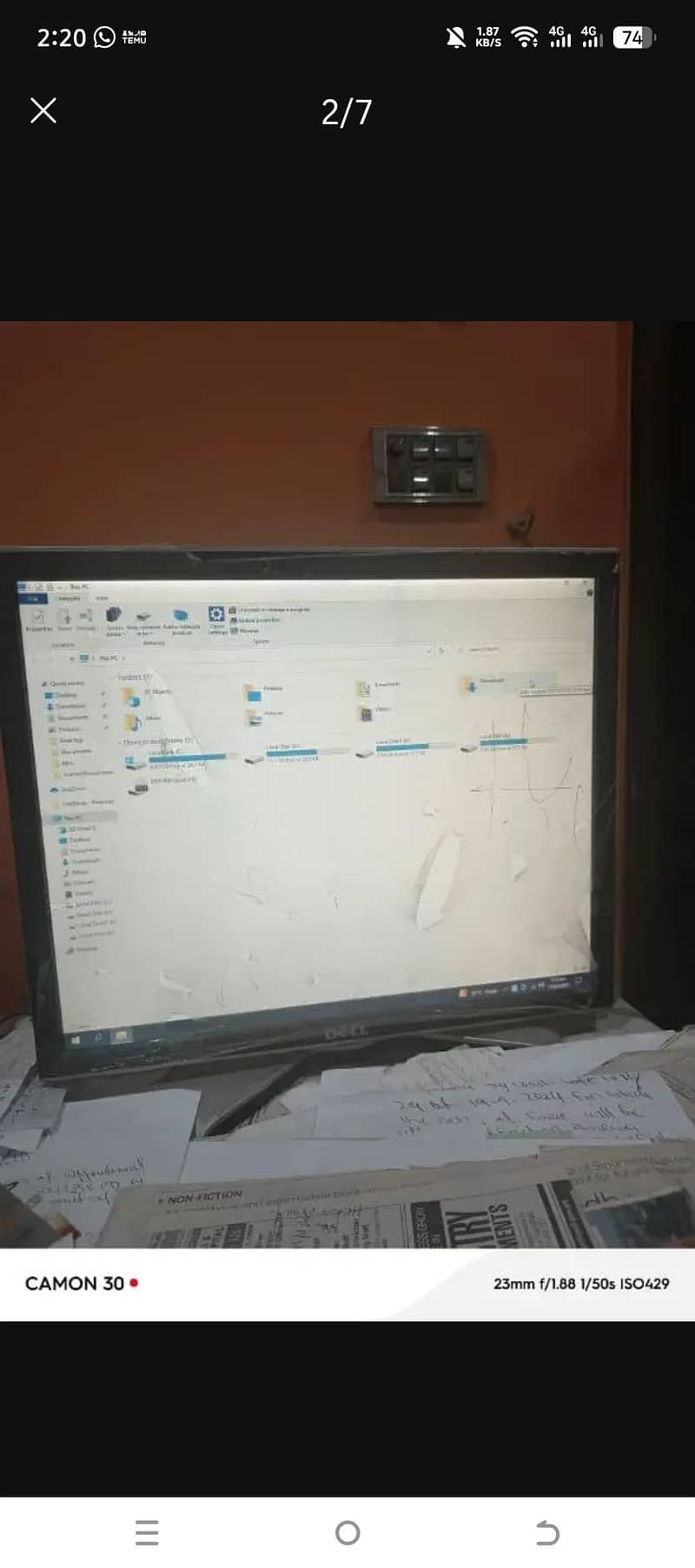 Complete Computer with Slim DELL Led & CPU 10