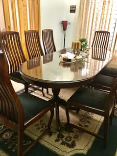 8 chairs with dining table