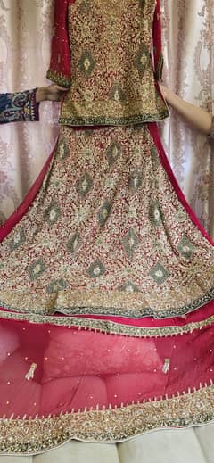 bridal lehnga 3 piece hardly used