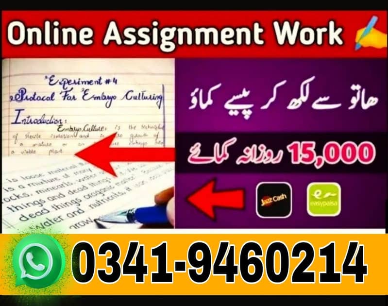 Typing job / Data Entry Job / Assignment Job / Online Job / Part Time 0