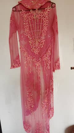 Embroidered pink patty wear - size medium