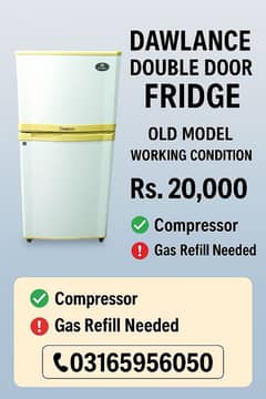 Dawlance Double Door Fridge – Old Model | Working Condition
