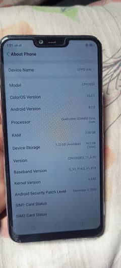 oppo a3s 2/16 exchange possible 03112499422