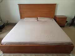 Double Bed Set Side Table Dressing with Mirror Chest of Drawers
