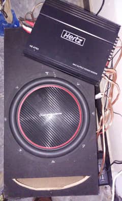 FOR SALE: Hertz HZ-4730 Amplifier + Champion Series Subwoofer (12") 