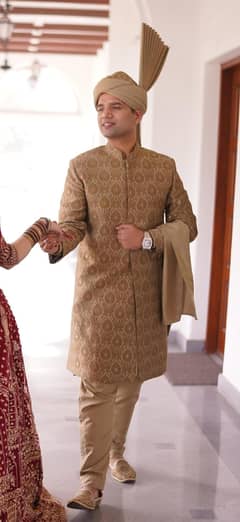 Groom Sherwani, Kulla and Khussa for wedding / Nikah