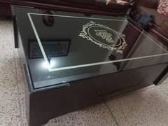 Glass top coffee table