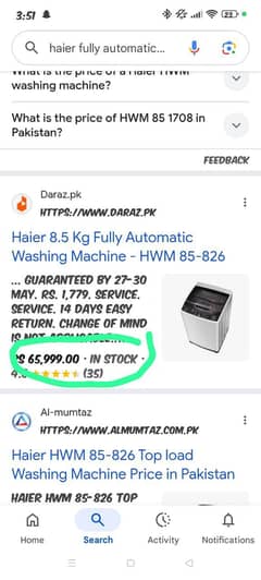 brand new box pack automatic washing machine
