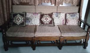wood sofa set 5 seater  with seats